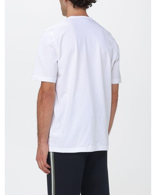 Paul Smith White Graphic And Slogan Print Organic Cotton Crewneck T-Shirt for men
