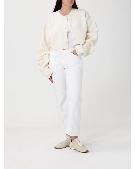 Totême White Cropped Fit Denim Jeans