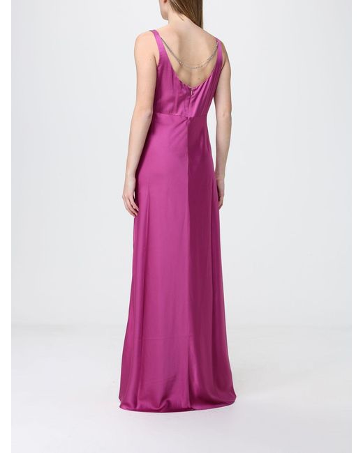 Liu Jo Pink Long Satin Dress