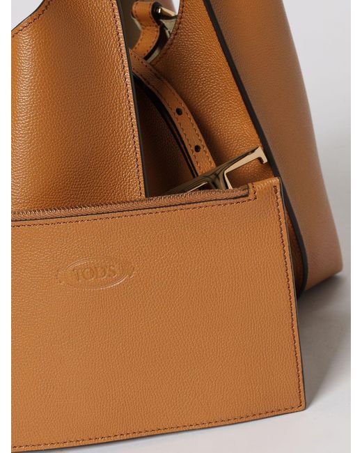 Tod's Brown Mini T Timeless Leather Shopping Bag