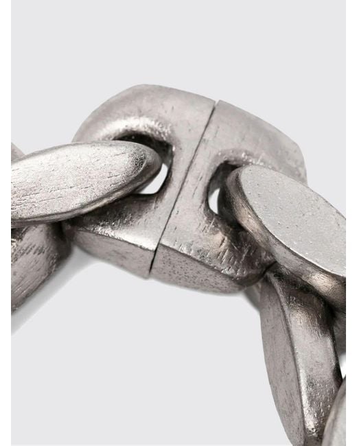 Monies White Chromed Wood Bracelet With Leaves