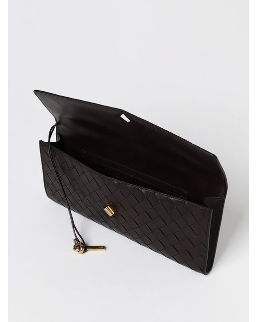 Bottega Veneta Black Andiamo Intrecciato Nappa Clutch