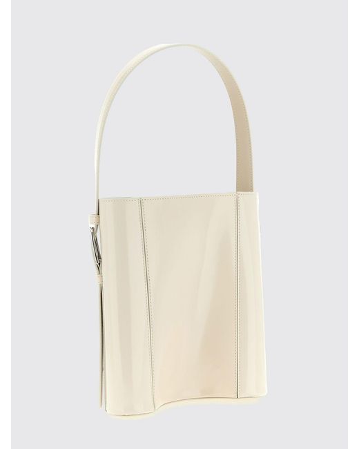 Coperni White Patent Leather Bucket Bag