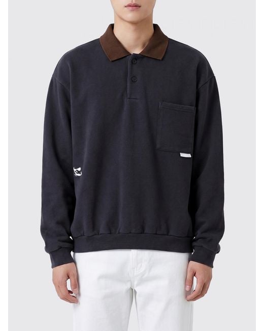 GR10K Blue Cotton Sweatshirt for men