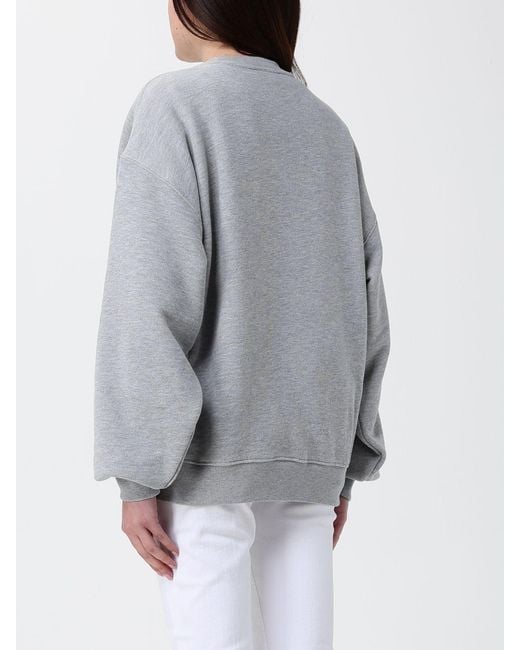Autry Gray Cotton Blend Crew Neck Sweatshirt