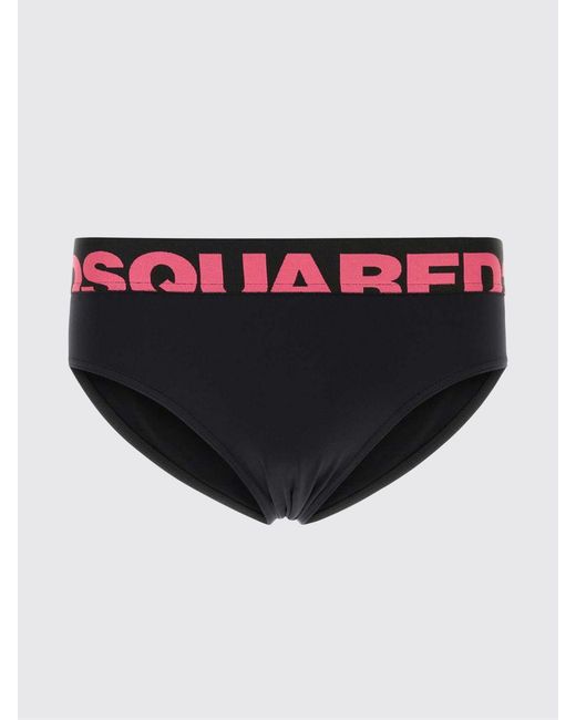 DSquared² Black Logo Swimsuit for men