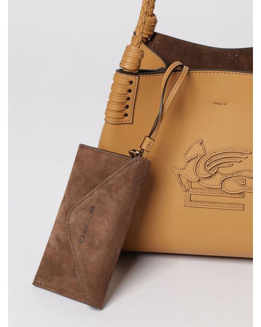 Etro Natural Libra Small Leather Shopping Bag