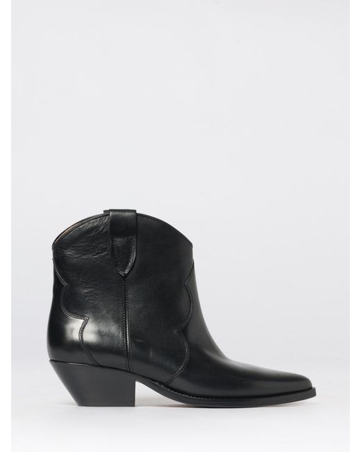Isabel Marant Black Dewina Leather Ankle Boots