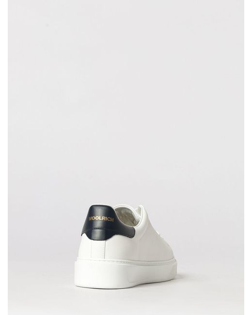 Woolrich White Leather Sneakers for men