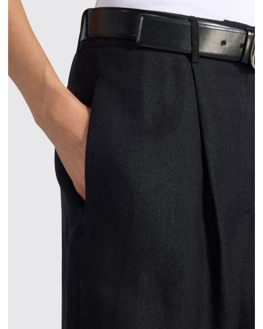 Liviana Conti Blue Linen And Cashmere Zack Cropped Trousers