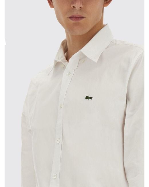 Lacoste White Classic Cotton Shirt for men