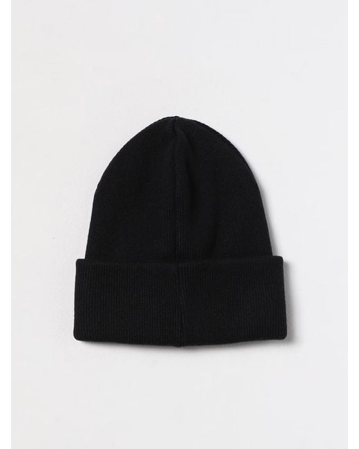 DSquared² Black Wool Hat With Embroidered Logo for men