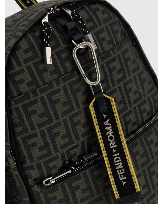 Fendi Black Superlight Ff Zucca Monogram Technical Fabric Backpack With Leather Inserts for men