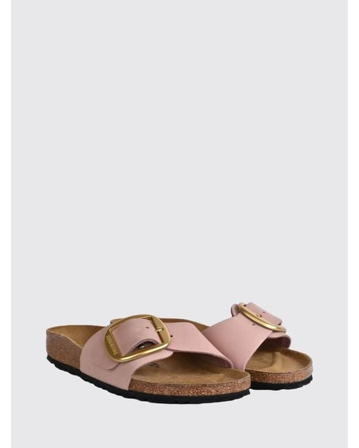 Birkenstock Pink Madrid Big Buckle Nubuck Sandals