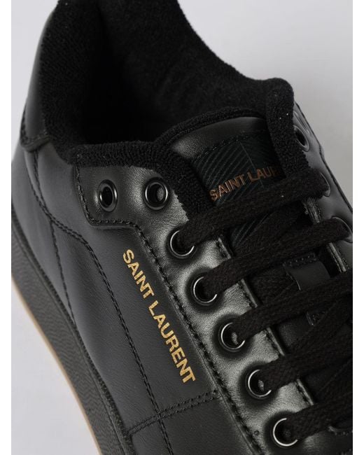 Saint Laurent Black Sl/61 Leather Sneakers for men