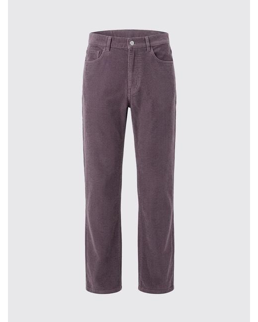Marni Purple Mid-Rise Flared Cashmere Corduroy Velvet Trousers for men
