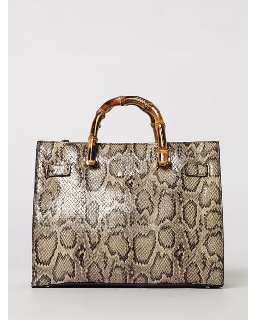 Liu Jo Brown Python Print Faux Leather Bag