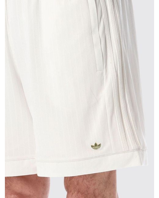 Adidas Originals White Jogging Shorts for men