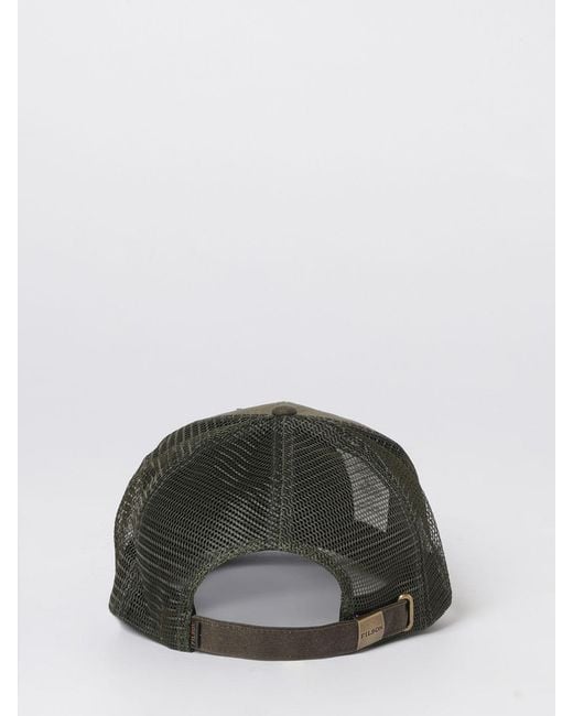 Filson Green Logger Cotton And Mesh Nylon Hat for men