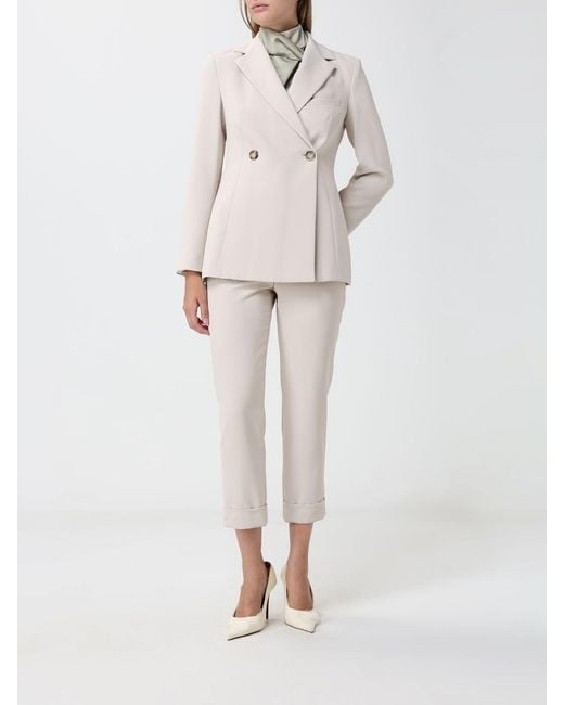 Hanita Pink Wide-Leg Tailored Crêpe Trousers With Mid-Rise Waist