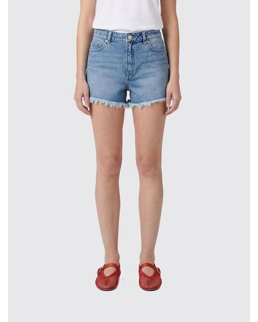 Michael Kors Blue Cotton Denim Shorts