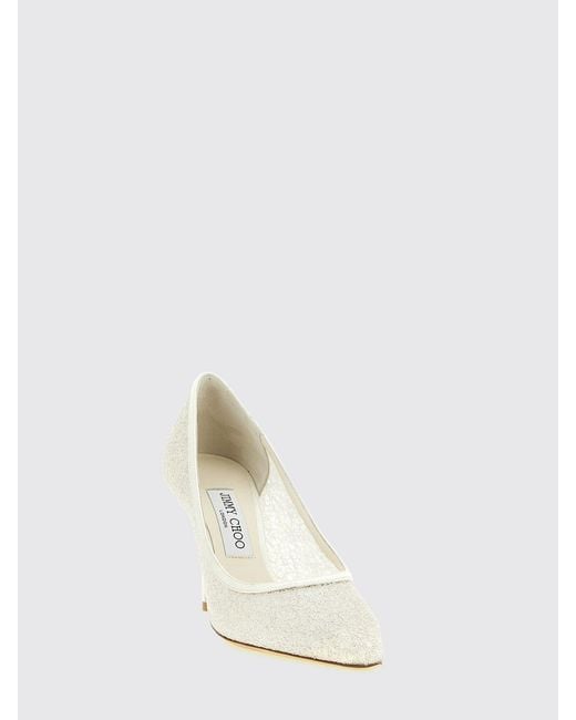 Jimmy Choo White Love 85 Bridal Pumps