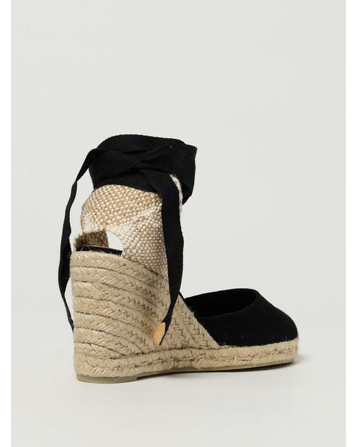 Castaner Black Wedge Espadrille Sandals