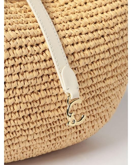 Coccinelle Metallic C-Me Crochet Raffia Bag