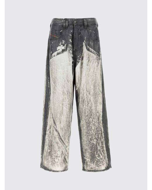 DIESEL Gray 1997 D-Enim Wide Leg Jeans for men