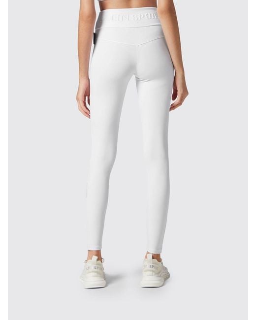 Philipp Plein White High-Waisted Stretch Technical Fabric Leggings