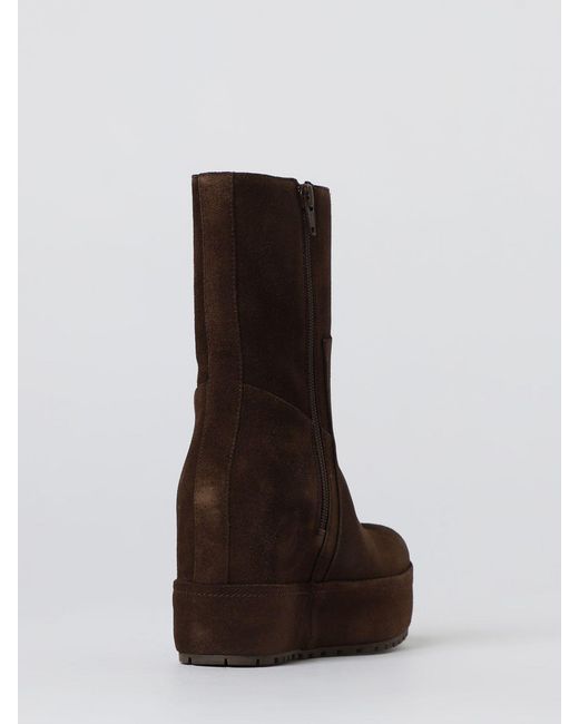 Paloma Barceló Brown Flat Ankle Boots