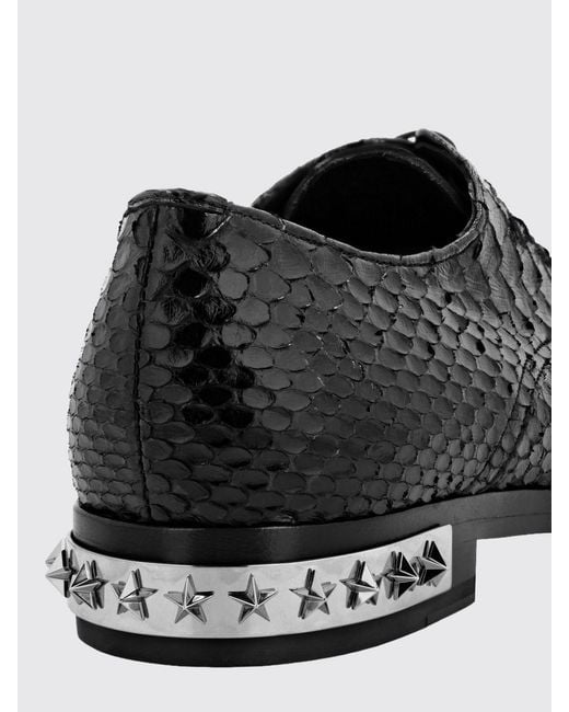 Philipp Plein White Python Leather Derby Shoes for men