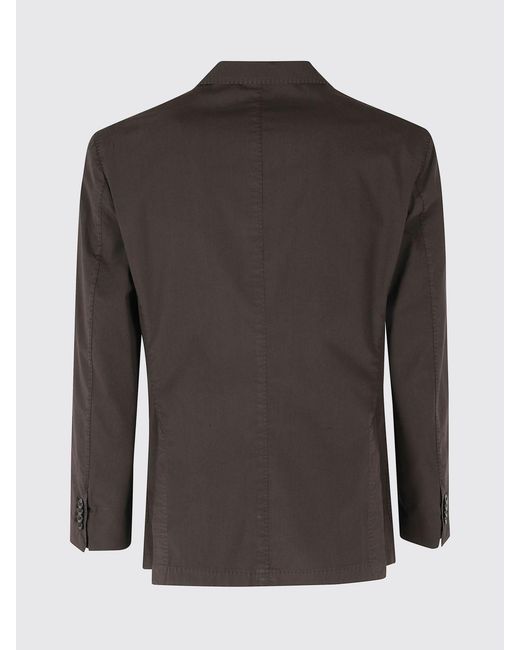 Boglioli Brown Jersey Single-Breasted Blazer for men