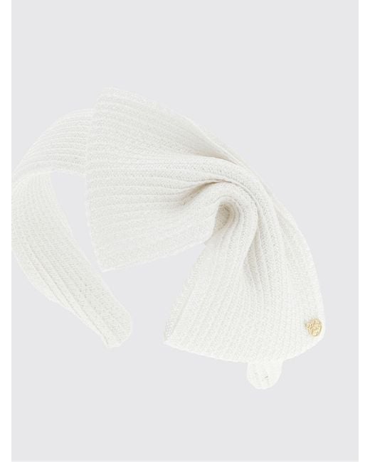 Maison Michel White Straw Headband