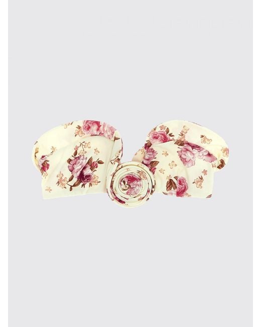 Magda Butrym Multicolor Heart Shaped Bikini Top With Flower