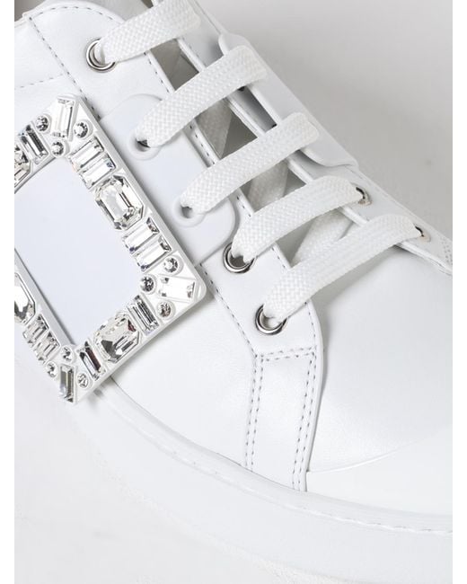 Roger Vivier White Viv Run Sneaker Buckle