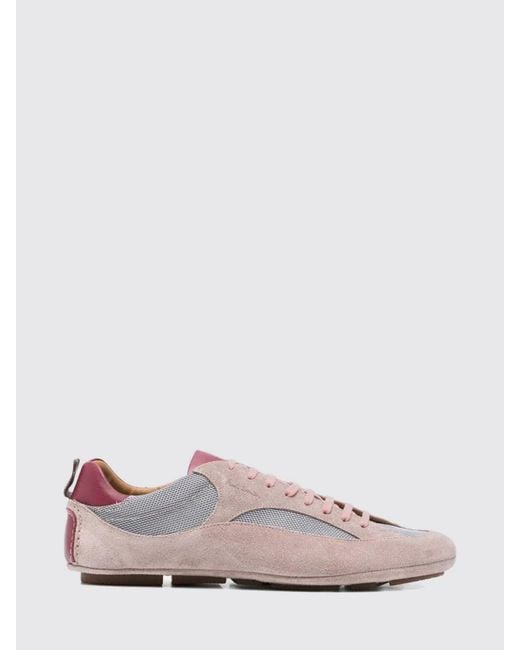 Paul Smith Pink Suede And Mesh Sneakers for men