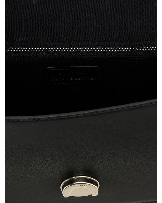 Pinko Black Mini Love Bag One Leather Bag