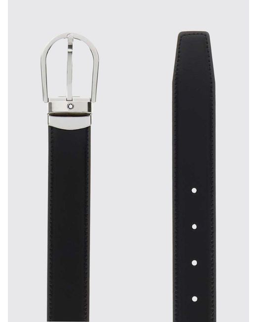 Montblanc Black Reversible Leather Belt for men