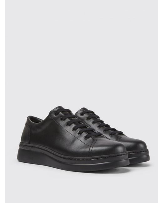 Camper Black Runner Up Sneakers In Calfskin