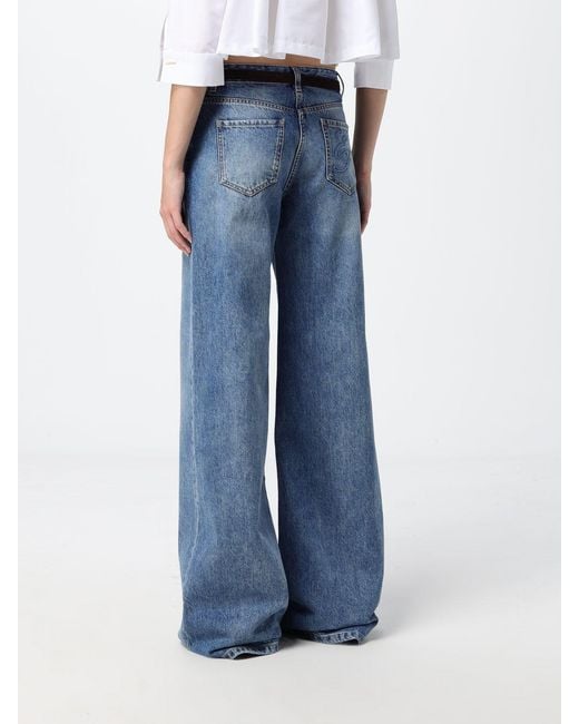 Elisabetta Franchi Blue Low-Rise Flared Jeans