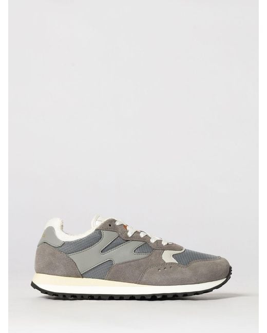 Woolrich White Gravel Suede And Mesh Sneakers for men