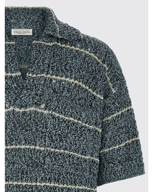 Roberto Collina Blue Polo Shirt for men