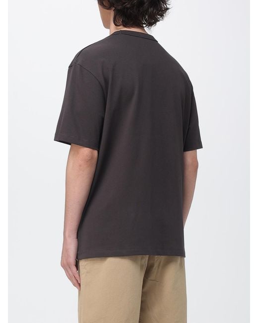 A.P.C. Black Cotton T-Shirt With Logo for men