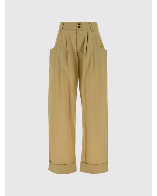 Jacob Cohen Natural Wide Cotton Trousers