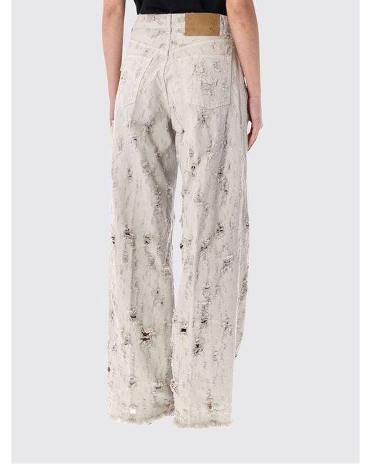 Haikure Multicolor Distressed Denim Wide-Leg Jeans