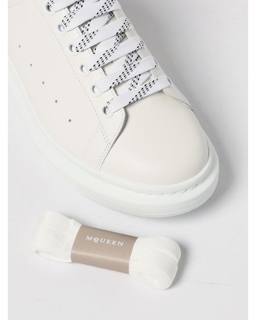 McQueen White Larry Leather Sneakers for men