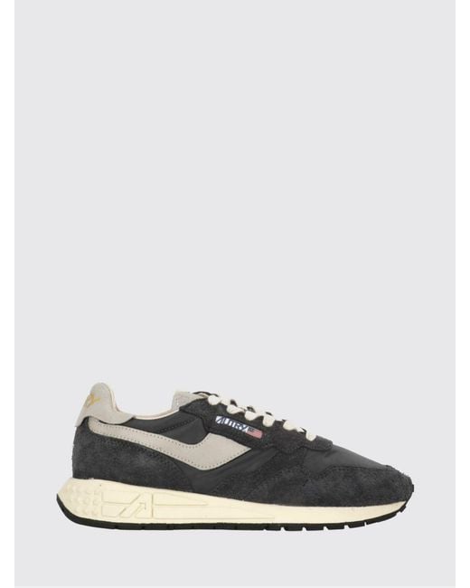 Autry White Reelwind Suede And Nylon Sneakers