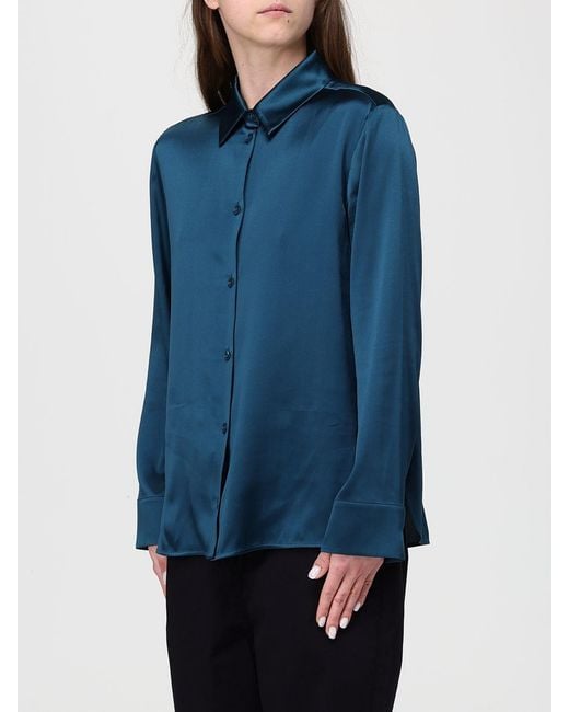 Max Mara Blue Silk Shirt