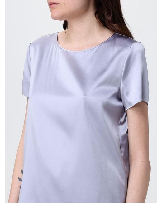 Emporio Armani Blue Silk Blouse